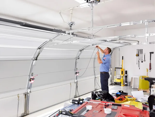 Garage door cable repair service by Carver Garage Door Repair in Carver