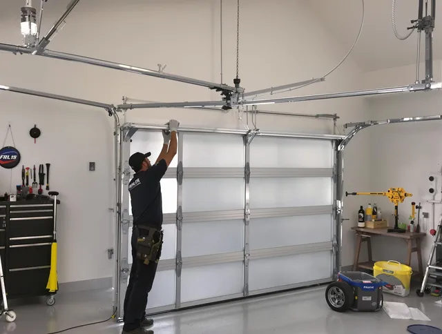 Carver Garage Door Repair certified team performing precision garage door installation in Carver