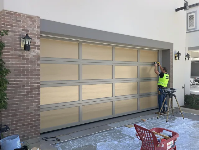 Garage door replacement service by Carver Garage Door Repair in Carver
