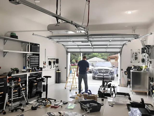 Garage door opener installation by Carver Garage Door Repair in Carver