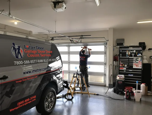 Carver Garage Door Repair team performing same-day garage door repair in Carver