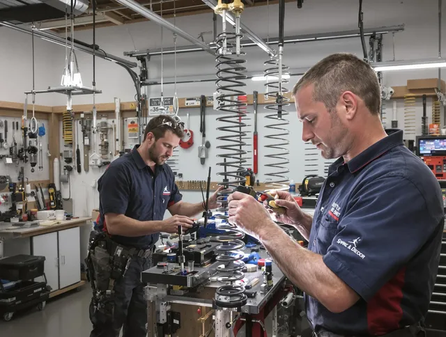 Garage door spring repair service by Carver Garage Door Repair in Carver